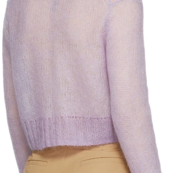 ACNE STUDIOS Purple Cropped Cardigan Sz M - Picture 7 of 16